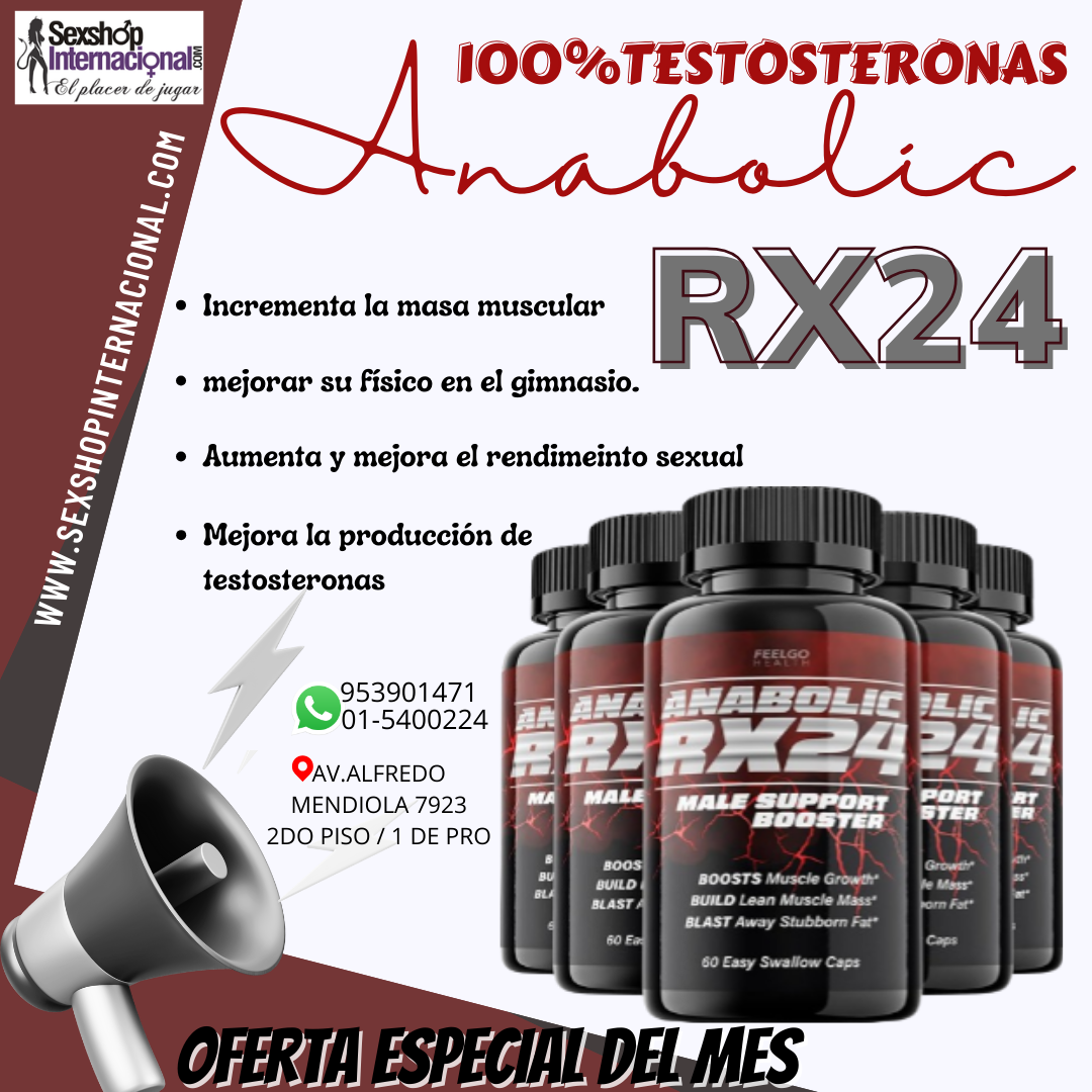 ANABOLIC RX24 100 TESTOSTERONAS SEXSHOP LOS OLIVOS